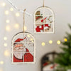 Holiday Timber Ornament | Santa By The Window