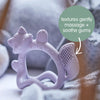 Silicone Wrist Teether Fox | Peony Purple