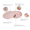 Silicone Plate + Lid with Suction Base | Blush Pink