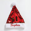 Personalised Sequins Santa Caps | Red And Gold