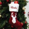 Reindeer Furry Band Stocking | Set of 2