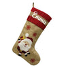 Burlap Holiday Stocking | Set of 3