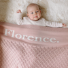 Heirloom Name Blanket | Ballet Pink