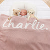 Chunky Knit Name Blanket | Ballet Pink