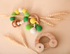 Neem Wood Bead Teether & Rattle And Push & Pull Toy Set