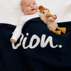 Name Blanket | Indigo Navy