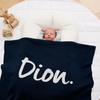 Name Blanket | Indigo Navy