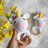 Handmade Crochet Rattle | Unicorn