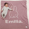 Miffy Name Blanket | Rose Bloom