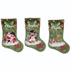 Snowman & Friends Velveteen Stockings | Set Of 3