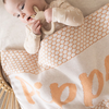 Chunky Bubble Name Blanket | Peach Fuzz