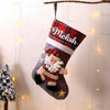 Plaid Band Stockings | Happy Santa