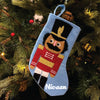 8" Nutcracker Mini Stocking | Blue