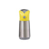 Insulated Straw Sipper Drink Water Bottle | Lemon Sherbet Yellow Grey