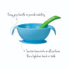 Silicone First Feeding Bowl Set with Spoon | Ocean Breeze Blue Green