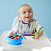 Silicone First Feeding Bowl Set with Spoon | Ocean Breeze Blue Green