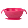 Silicone First Feeding Bowl Set with Spoon | Strawberry Shake Pink Orange