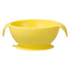 Silicone First Feeding Bowl Set with Spoon | Lemon Sherbet Yellow Grey