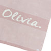 Chunky Two Tone Name Blanket | Ballet Pink