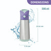 Insulated Straw Sipper Drink Water Bottle | Lilac Pop Purple