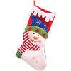 Snowy Scallop And Muffler Stockings | Snowy Snowman