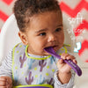 Travel Bib & Flexible Soft Bite Spoon Set | Dino Time