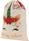 Christmas Sacks | Unicorn With Flowers