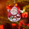 Wooden Sleigh Ornament  | Santa