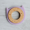 Wood + Silicone Disc Teether | Kitty