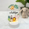 Acrylic LED Night Lamp | Woodland Animals (Oval)