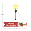 Santa's Sleigh Moving Star Topper with Banner