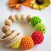 Wooden Crochet Rattle And Teether