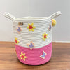 Jute Cotton Storage Basket | Butterfly Blossoms