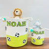 Jute Cotton Storage Basket | Football Frenzy