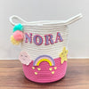 Jute Cotton Storage Basket | Rainbow Radiance