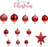 Bauble Kit with Tree Top Star | Berry Red | 50  pcs