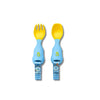 Handi Cutlery Attachable Weaning Cutlery Set | Speedy Dinos Turquoise