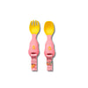 Handi Cutlery Attachable Weaning Cutlery Set | Teddy Bear Pink