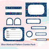 Blue Abstract Pattern | Assorted Label Pack