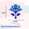 Blue Floral | Mini Wall Art Sticker