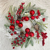 Cherry Pine Cone Holiday Wreath