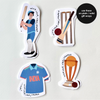 Personalised Stick On Tags | Cricket