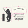 Cricket Player | Wall Name Sticker