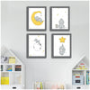 Cute Elephant | Framed Wall Art (Set of 4)