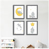 Cute Elephant | Framed Wall Art (Set of 4)