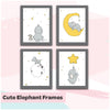 Cute Elephant | Framed Wall Art (Set of 4)