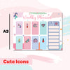 Cute Icons | Weekly Planner Wall Sticker