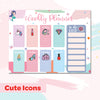 Cute Icons | Weekly Planner Wall Sticker