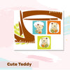 Cute Teddy | Height Chart Wall Sticker