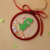 Glitter Shake Ornament | Red Dino